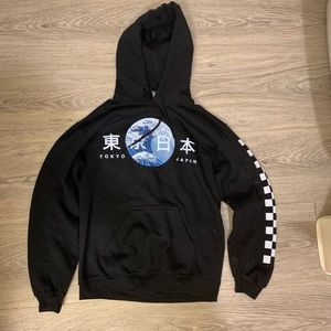 Mens Black Oversized Pullover Hoodie Pre Owned Good Condition